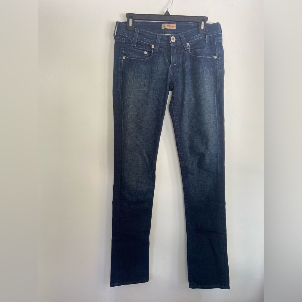 VTG Y2K Denim of Virtue low rise dark wash jeans 27